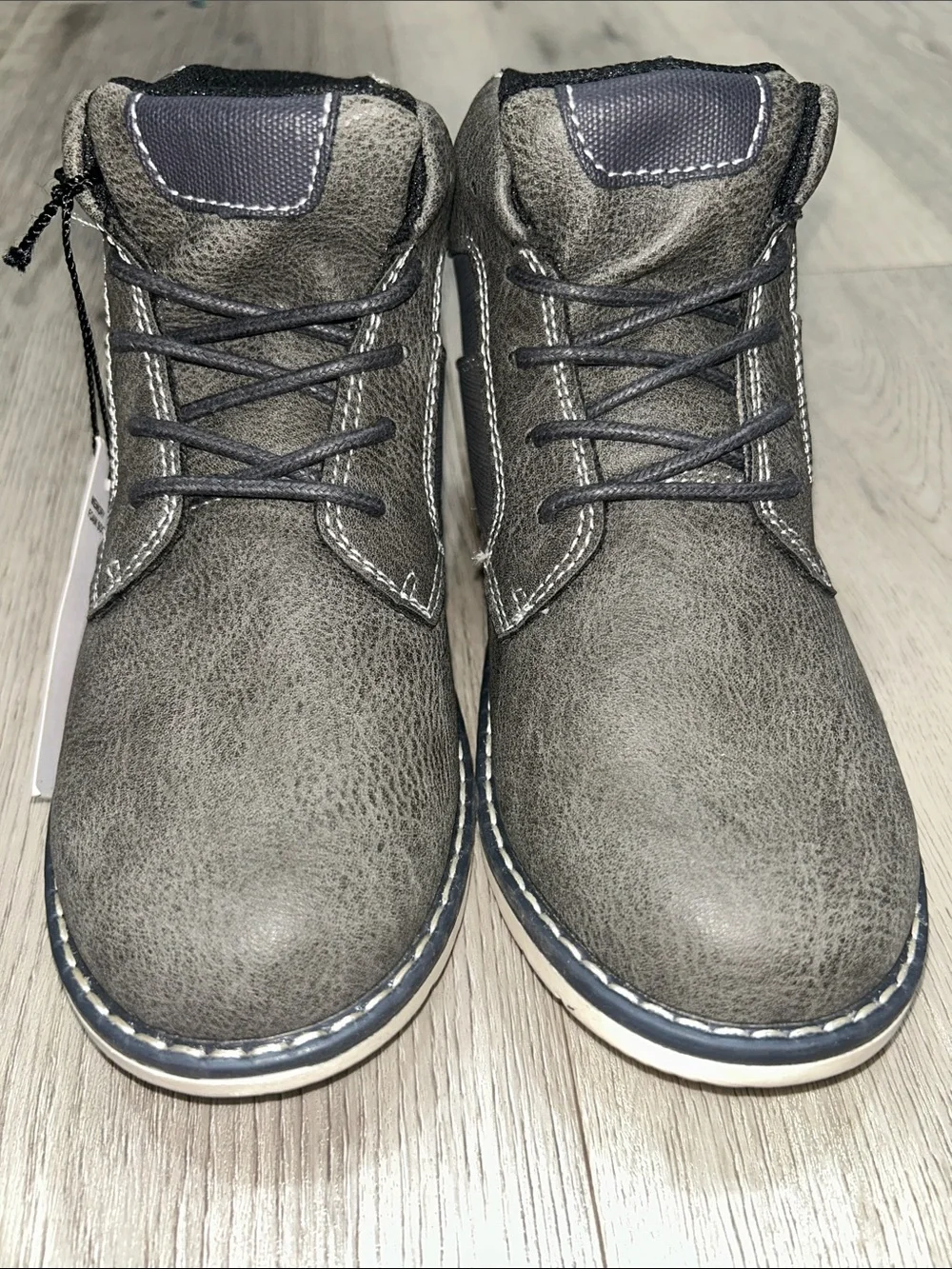Sonoma Boys Gray Chukka Lace-Up Boots size 1 NWT